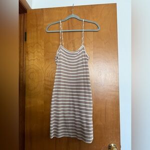 Forever 21 Beige and Cream Striped Dress